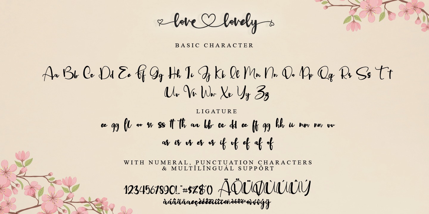 Example font Love Lovely #4